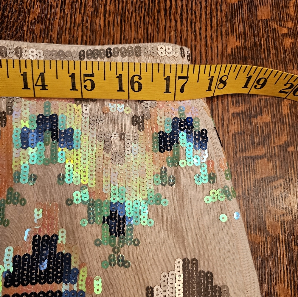 Express Sequin Embellished Aztec Design Mini Skirt - Picture 8 of 9